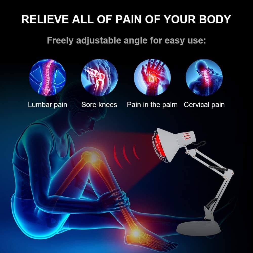 Infrared lamp store for pain relief