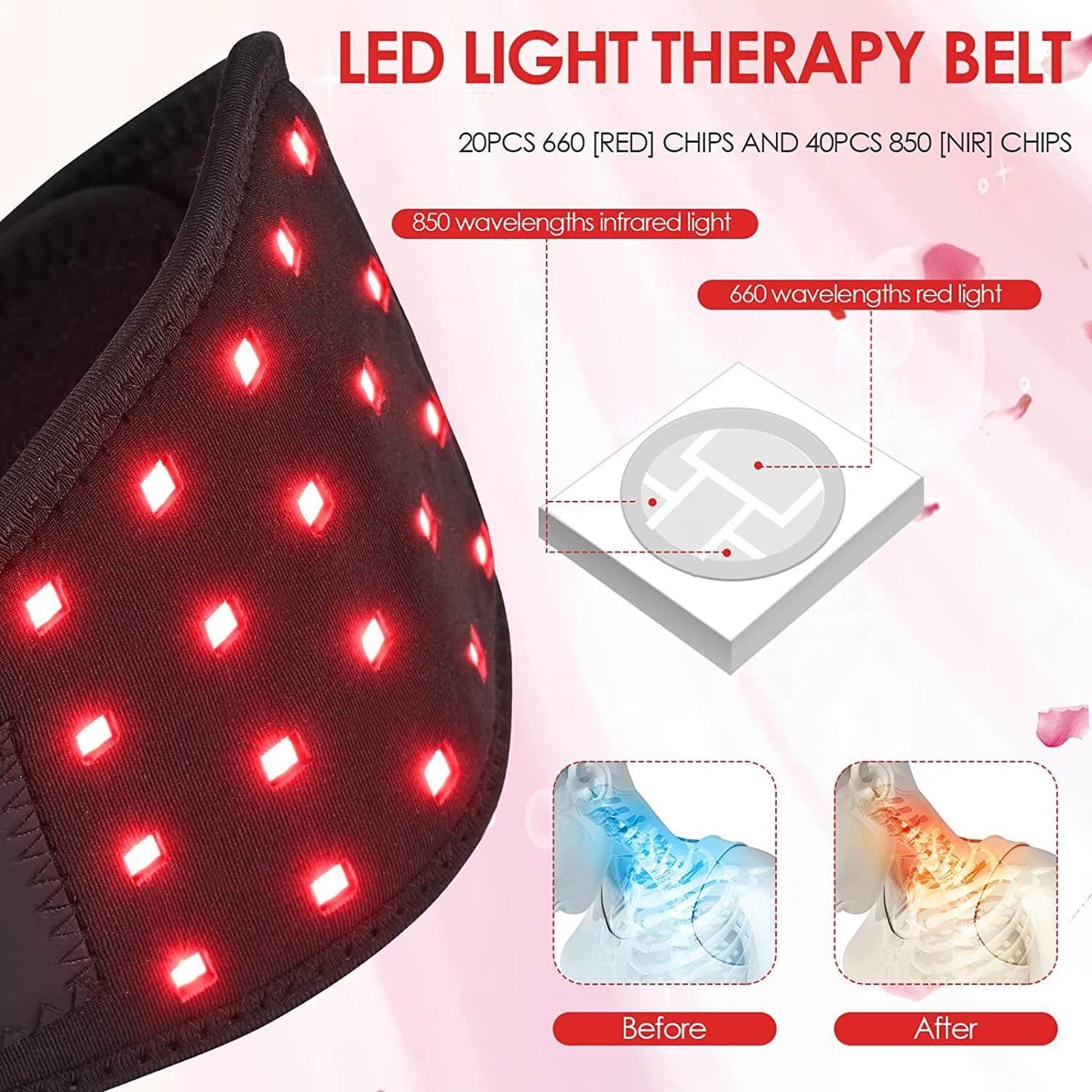 LED Red Light Therapy Neckband infrared neck pad at home