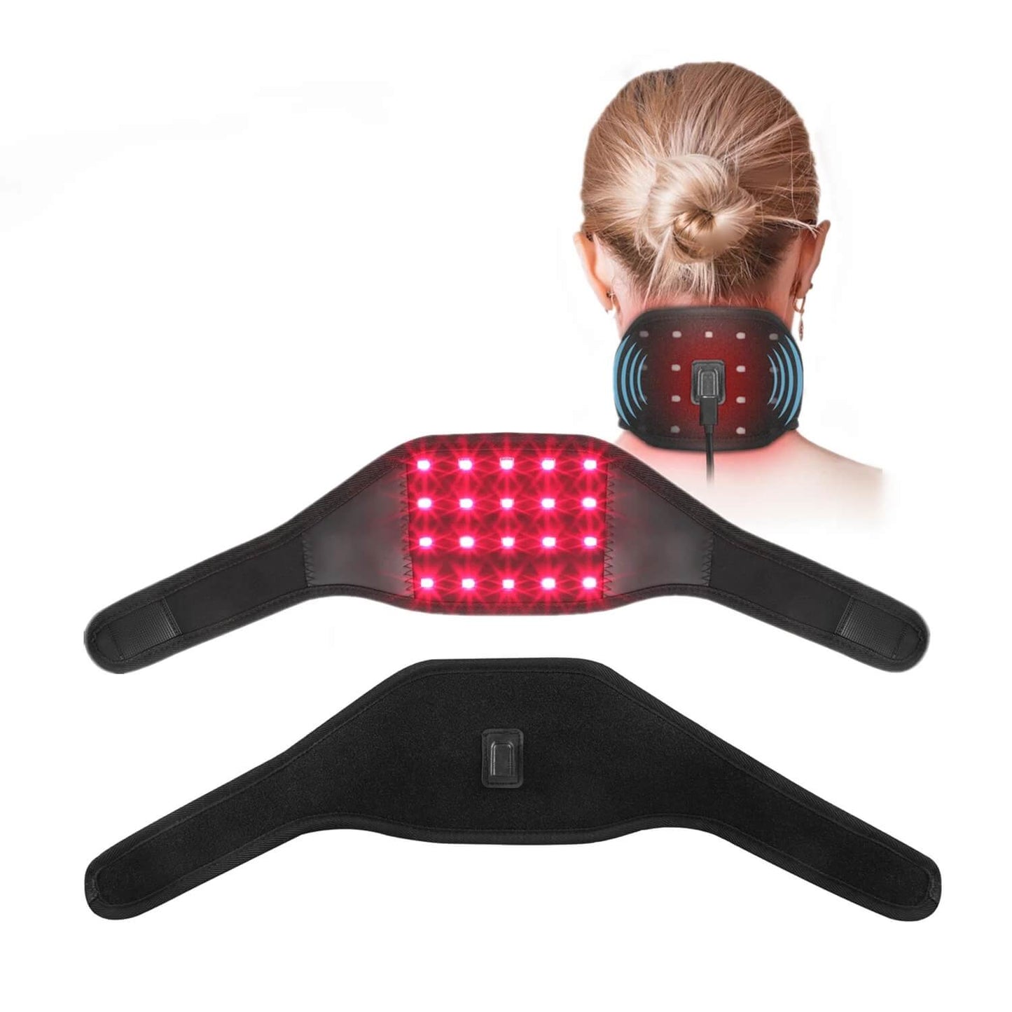 LED Red Light Therapy Neck band infrared wearable pad for neck