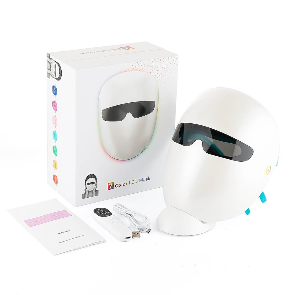 Wireless LED Face Mask Light Photon Therapy package