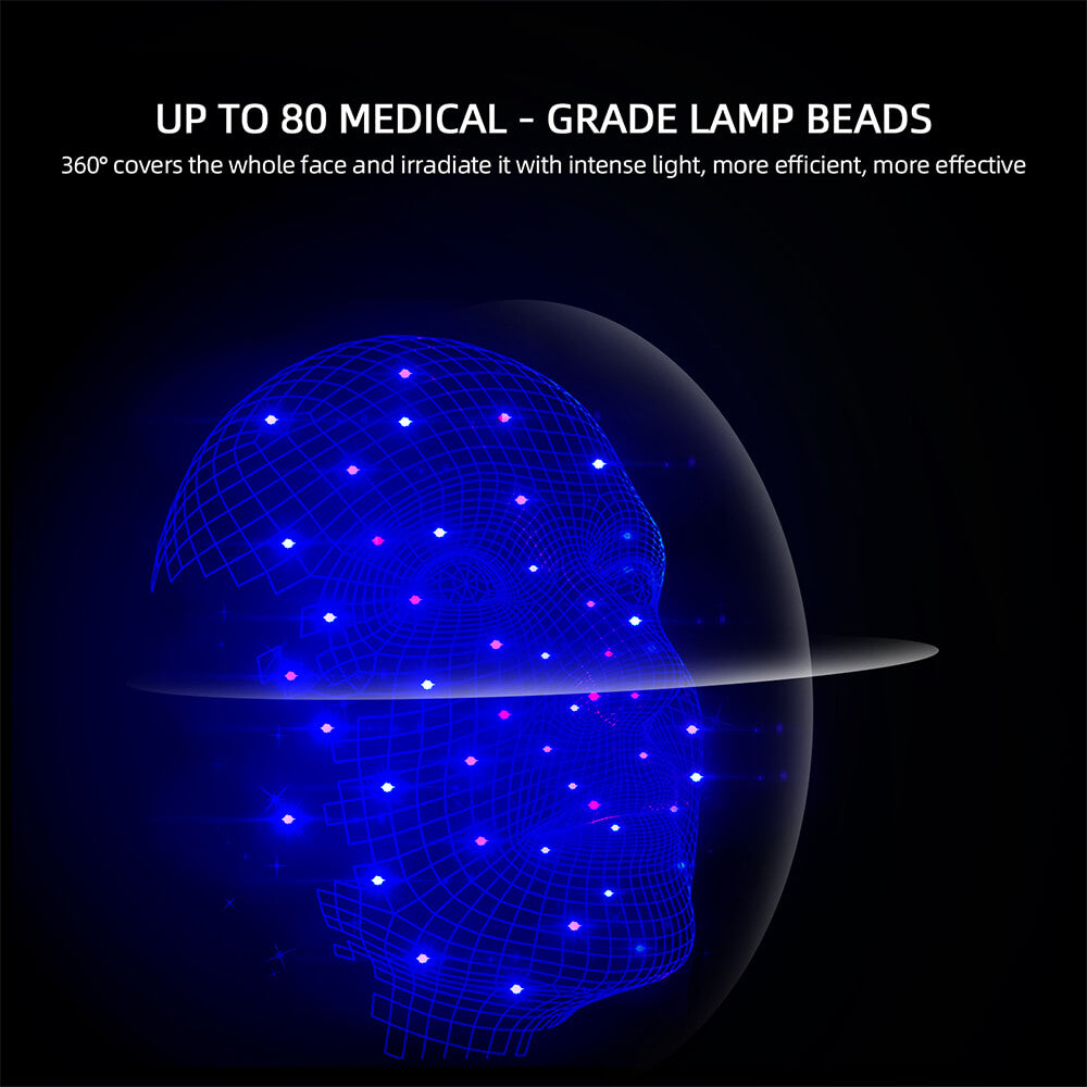 Wireless LED Face Mask Light Photon Therapy rejuvenation